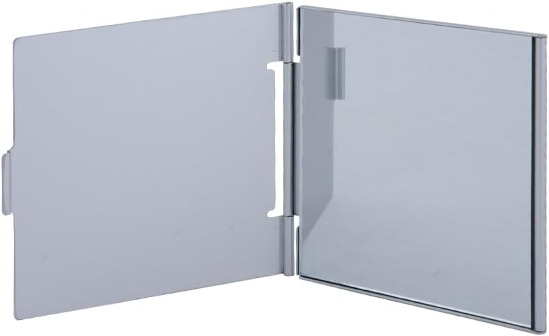 Daiso Aluminum Slim Mirror – Square Shape White - Image 2